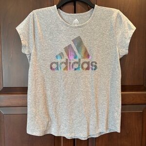 Adidas Heather Gray Tee, size 16+
